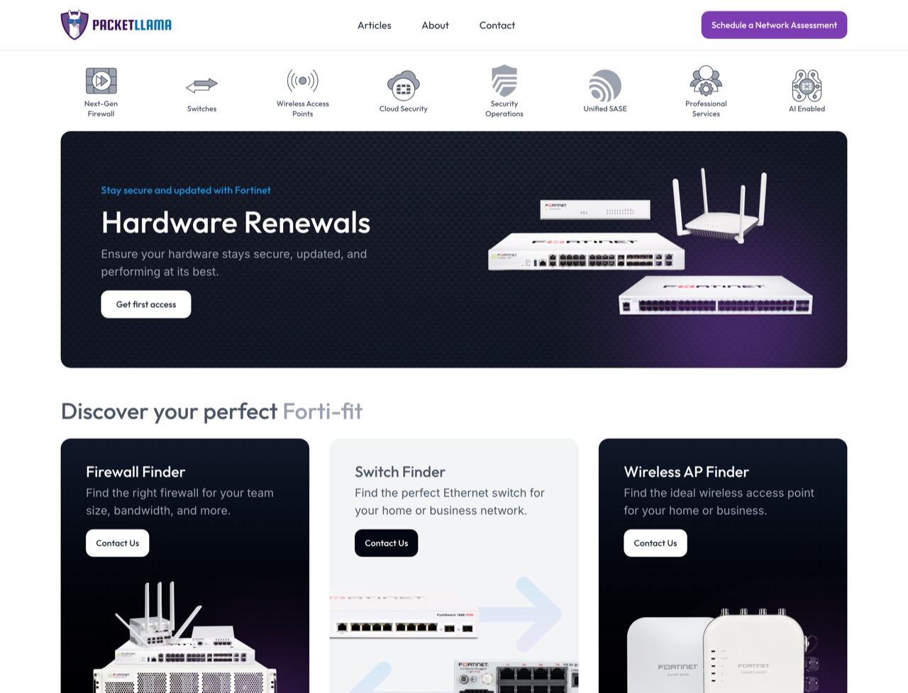 Packet Llama — WordPress site built by Yab